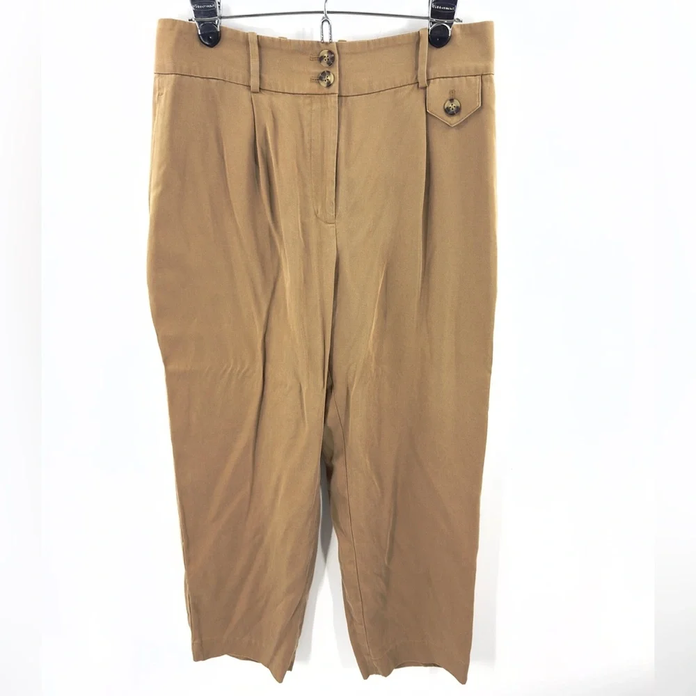 Club Monaco Slim Carrot Pleated Trouser Pants Womens Size 8 Cropped High Rise